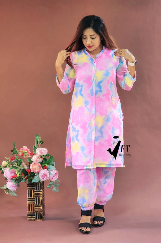 Candy Clouds Multicolor Co-Ord Set