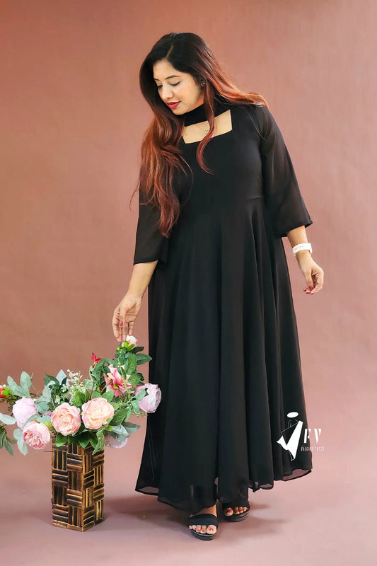 Classic Black Elegance Anarkali Suit