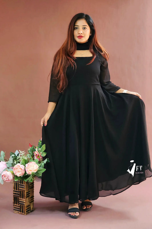 Classic Black Elegance Anarkali Suit